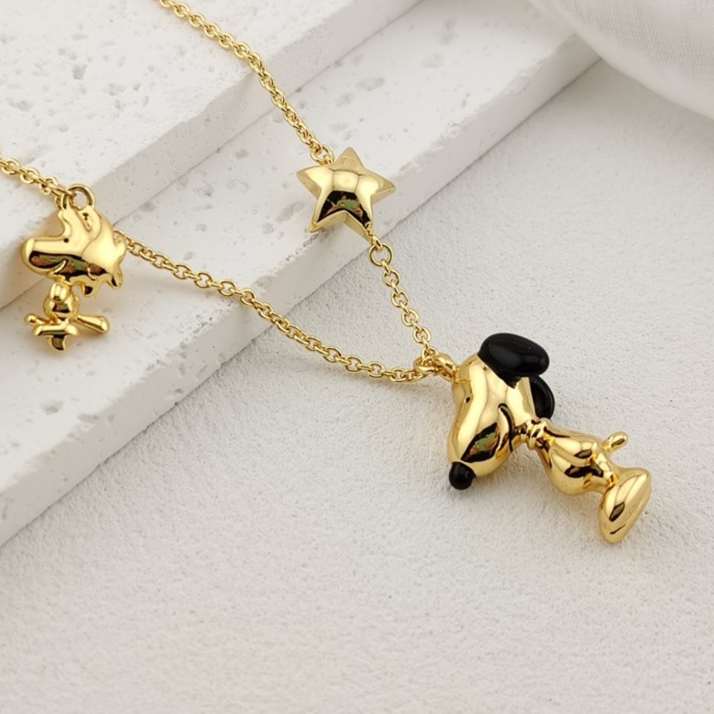 Coach X Peanuts Snoopy And Woodstock Long Necklace - Picture 6 of 9